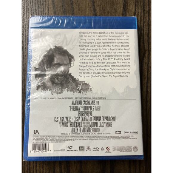 NEW RARE OOP OLIVE FILMS IRENE PAPPAS IPHIGENIA GREEK DRAMA MOVIE BLU RAY 1992 - Picture 3 of 5
